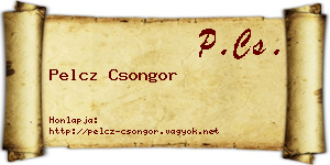Pelcz Csongor névjegykártya